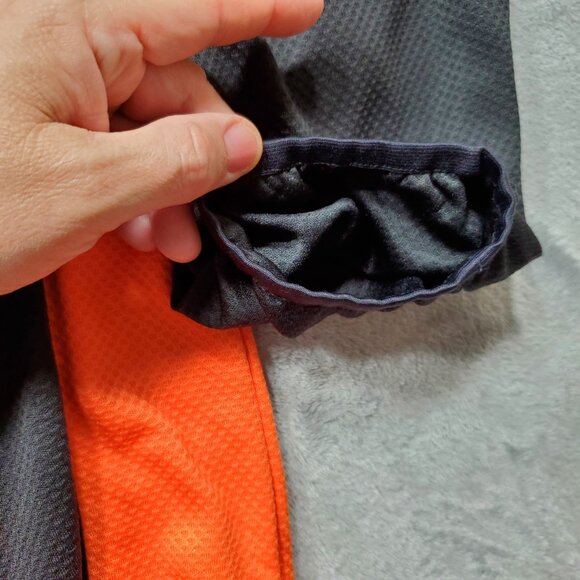 Mizuno Baseball Wind Lite Performance Pullover Shirt Black Orange Men Sz 2XL - Picture 7 of 11